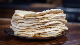 Homemade Leavened Flatbread Cooked In A Cast Iron Skillet  Just Like Grandma Used To Do It [upl. by Mapel]