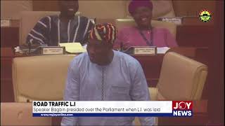 Road Traffic LI Speaker presided over the Parliament when LI was laid [upl. by Pinckney]