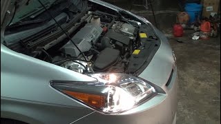 2011 Prius Headlight replacement [upl. by Nomsed553]