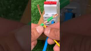 How to install wire correctly  Mcb wiring connection shorts short shortvideo tips [upl. by Allred510]