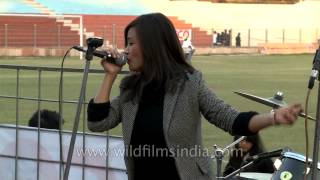 quotSimply the bestquot karoke cover by Roslyn Hmar at Dr Ambedkar stadium [upl. by Idoux]