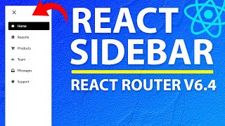 Sidebar Navigation Menu Tutorial ReactJS  Beginner Navigation Tutorial [upl. by Shana56]