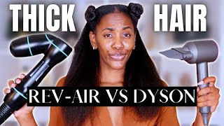 800 FOR A BLOWDRYER PUTTING IT TO THE TEST ON THICK NATURAL HAIR  REVAIR VS DYSON [upl. by Spearing152]