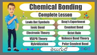 Chemical Bonding  Complete Lesson Ionic amp Covalent Bond  Octet Rule  VSEPR  VBT  Hybridization [upl. by Micah]