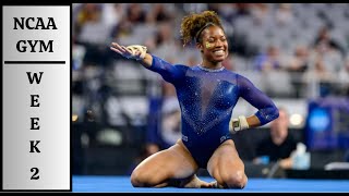 NCAA Gymnastics Week 2 Highlights [upl. by Aizatsana762]