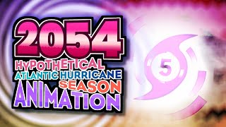 2054 Hypothetical Atlantic Hurricane Season Animation [upl. by Chemesh197]