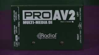 Radial Engineering ProAV2 Passive Stereo Direct Box Overview  Full Compass [upl. by Elletnuahs171]