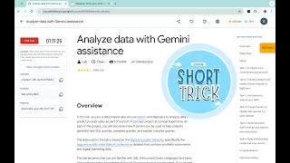 Analyze data with Gemini assistance  qwiklabs  coursera  With Explanation🗣️ [upl. by Atrice22]