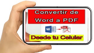 Convertir De Word a PDF desde tu Telefono  Facil y Rapido [upl. by Aicatsanna]