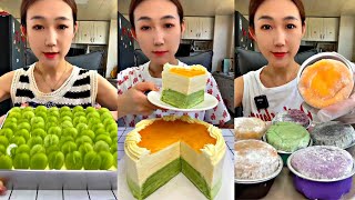 Dessert Mukbang  The Most Delicious Cream Cake  소리좋은 여러가지 음식 먹방 모음이팅쇼 리얼 사운드  Jiebao Mukbang 12 [upl. by Ocirled422]