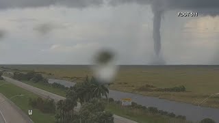 Tornado crosses I75 as Hurricane Milton approaches Florida coast [upl. by Hibbert483]