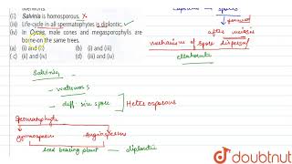 Read the given statements and selet the incorrect onesi Sporophyte in mosses is [upl. by Aelam263]