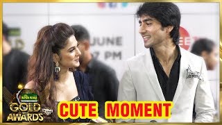 Jennifer Winget And Harshad Chopda CUTE MOMENTS On Zee Gold Awards 2018 [upl. by Pattison]