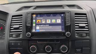 Car gps radio fitted for Volkswagen with car link and android wifi hotspot option dab [upl. by Elesig993]