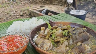 SINAMPALUKANG BUTO BUTO NG KAMBING  PAGKAING BUKID  OUTDOOR COOKING Team AgustinTV [upl. by Nryhtak994]