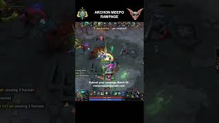 Archon meepo rampage player perspective shorts meepo dota2 [upl. by Iilek]