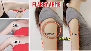 EASY EXERCISES TO FLABBY ARM FAT SLIM ARMS  ARMPITS IN 10 days No equipment [upl. by Mide116]