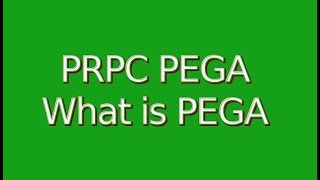 PRPC PEGA What is PEGA PRPC Pega Rules Process Commander [upl. by Tertias319]