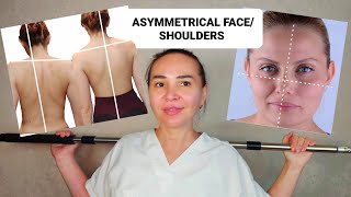 FIX ASYMMETRICAL face and UNEVEN shoulder  Amazing technique [upl. by Adniralc]