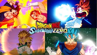 Dragon Ball Sparking Zero  Todas las fusiones de Goku con Vegeta y Trunks con Goten [upl. by Ajad758]