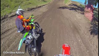 125 TwoStroke vs 250 FourStroke Battle at Redbud Motocross [upl. by Ber]