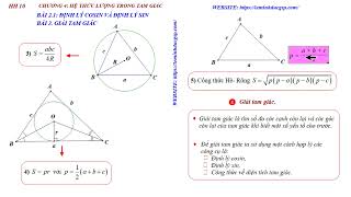 Bài 231 Định lí cosin Định lí Sin và Giải Tam Giác Luyện Tập Dạng 1 [upl. by Alyekahs]