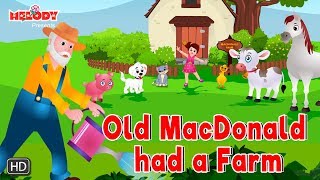 Old MacDonald Had a Farm with Lyrics  English Rhyme  Rhymes for Kids  Animated Rhymes [upl. by Ym]