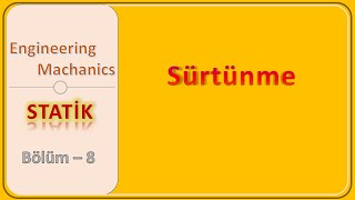 Statik Sürtünme  Sürtünme Kuvveti ve Hesaplanması [upl. by Lawton]