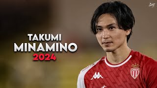 Takumi Minamino 2024  Amazing Skills Assists amp Goals  Monaco  HD [upl. by Isewk]