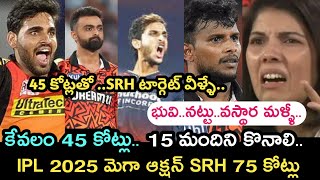 Indian premiere league 2025 mega auction sunrisers hyderabad players target list  Sports dictator [upl. by Alisha]