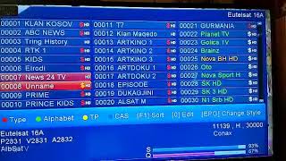 Eutelsat 16A 16e Channels List Also Green Channel Working On iks Forever Server [upl. by Rhines721]