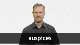 How to pronounce AUSPICES in American English [upl. by Chrystal]