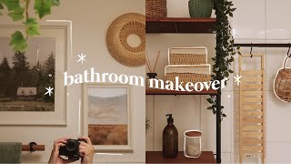 DIY Small Bathroom Makeover  decorating the windowless bathroom Ive always hated 🛁 [upl. by Cuda]