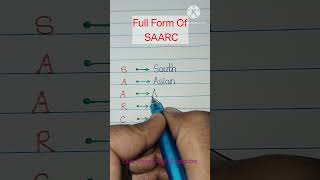 SAARC full form  Full form of SAARC   Do you know the full form of SAARC fullforms shorts [upl. by Nylednarb377]