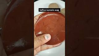 Saffron turmeric soap for glowing skin viralshort youtubeshorts homemade skincare soap [upl. by Ecnav]