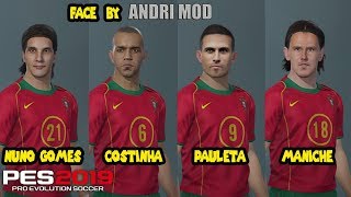 PES 2019 UPDATE CLASSIC PORTUGAL  NUNO GOMES MANICHE PAULETA COSTINHA [upl. by Snider63]