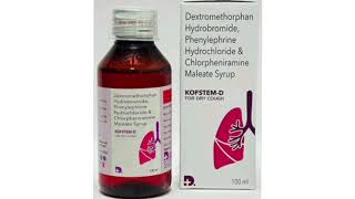 KOFSTEM D Syrup Dextromethorphan Hydrobromide Phenylephrine Hydrochloride amp Chlorpheniramine Syrup [upl. by Oehsen]