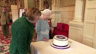 Queen Elizabeth cuts cake to mark 70 years of rule [upl. by Zane837]