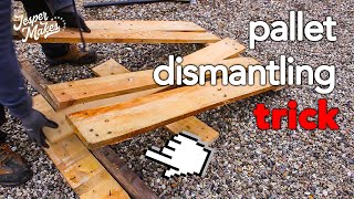 How to dismantle euro pallets EPAL fast  NEW METHOD [upl. by Ozzy103]