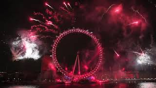 London Fireworks 2010 on New Years Day Recorded By Lefteris Pitarakis [upl. by Swehttam]