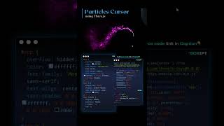 🌌🖱️ Create a Particles Cursor Effect with Threejs ✨💻shorts shortvideo cssanimation html5css3 [upl. by Seana]