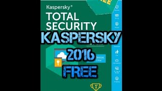 Download KASPERSKY total security 2016 for free [upl. by Modeerf430]