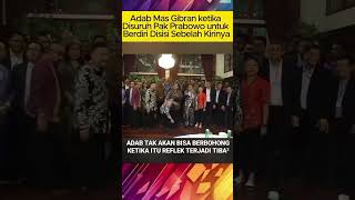 Adab Mas Gibran ketika disuruh pindah ke samping sebelah kiri [upl. by Miarfe671]