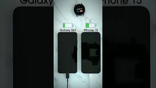 iPhone 15 Pro Max Vs SAMSUNG S23 Ultra Battery test time shorts viral video [upl. by Donaghue]