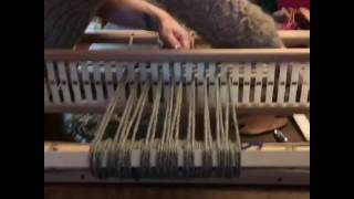 Hand weaving on a ashford rigid heddle loom [upl. by Felton160]