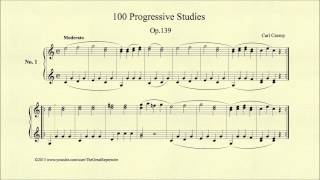 Czerny 100 Progressive Studies Op 139 No 1 [upl. by Moses]