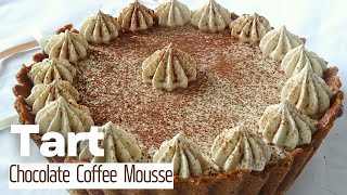 Chocolate Coffee Mousse Tart with Coffee Frosting  Which Nuts are Added [upl. by Nnylrefinnej]