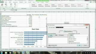 Gantt Chart  Microsoft Excel 2010 Tutorial  How to make a Gantt Chart [upl. by Otreblide]