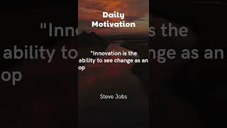 Innovation is the ability to see change as an opportunity not a threatshortvideo motivation [upl. by Hseham]