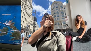 COME WITH ME TO MADRID  layover in Germany  Travel diaries [upl. by Maia]